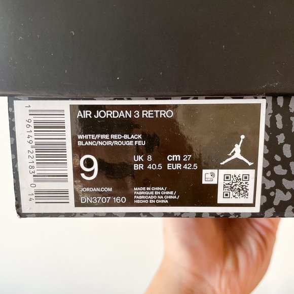 Jordan 3 Fire Red 2022 - Picture 15 of 16